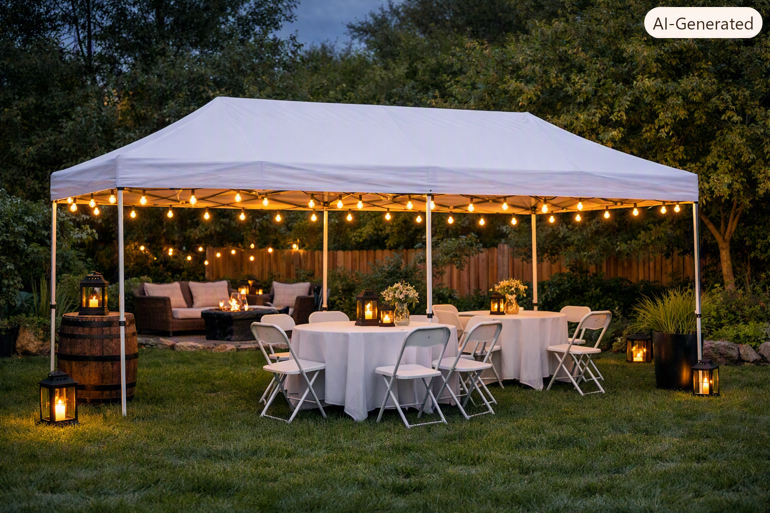 🎉 10×20 White Party Tent — Weddings, Reunions & Outdoor Celebrations 🎉 10×20 White Party Tent — Weddings, Reunions & Outdoor Celebrations