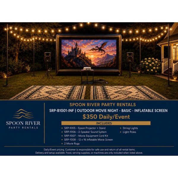 OUTDOOR MOVIE NIGHT-IBASIC-INFLATABLE SCREEN SRP-B1001